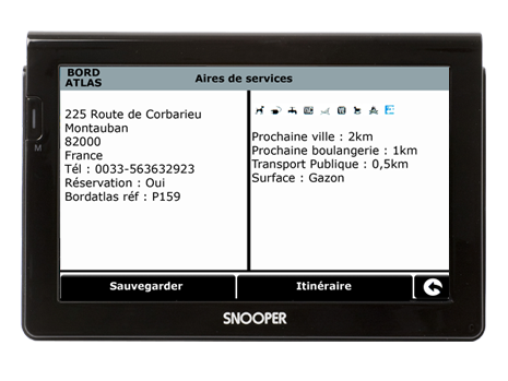 Sites de Services Camping Car CC7000 par BORD ATLAS
